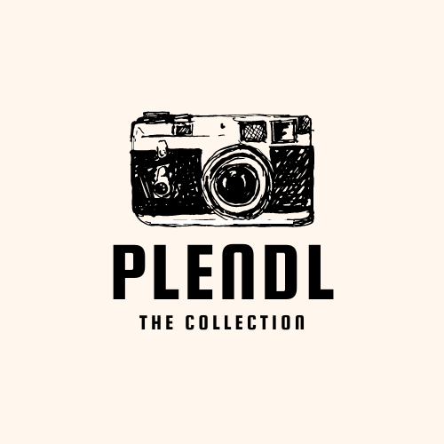 Plendl logo featuring a sketch of a vintage camera above the text "The Collection" in bold black font.