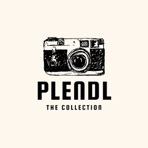 Logo for "Plendl The Collection" featuring a hand-drawn vintage camera above bold, modern typography.