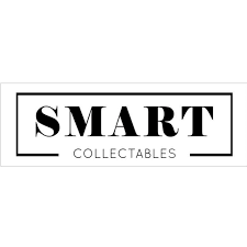 Logo for "Smart Collectables" featuring bold black serif text framed by a minimalist rectangular border.