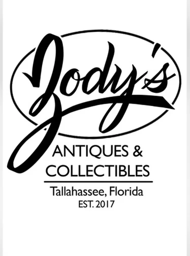 Jody's Antiques & Collectibles logo with elegant script and "Tallahassee, Florida EST. 2017" below.